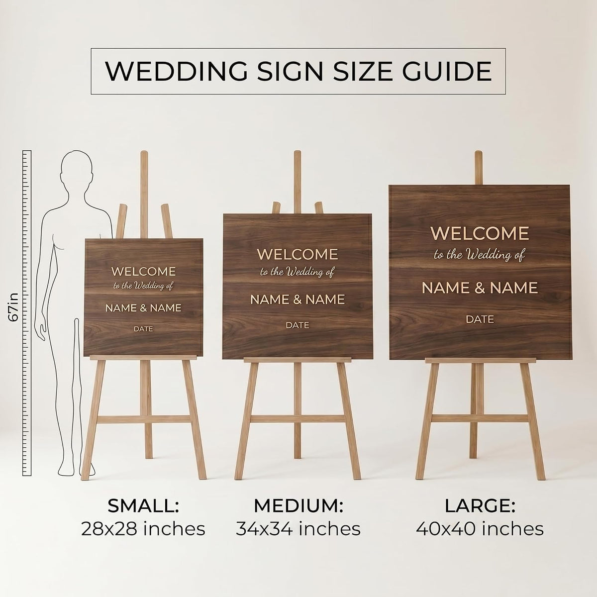 Bright Botanical Wedding Welcome Sign