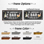 Personalized canvas wall art print – custom name sign for home bar, cabin and nursery