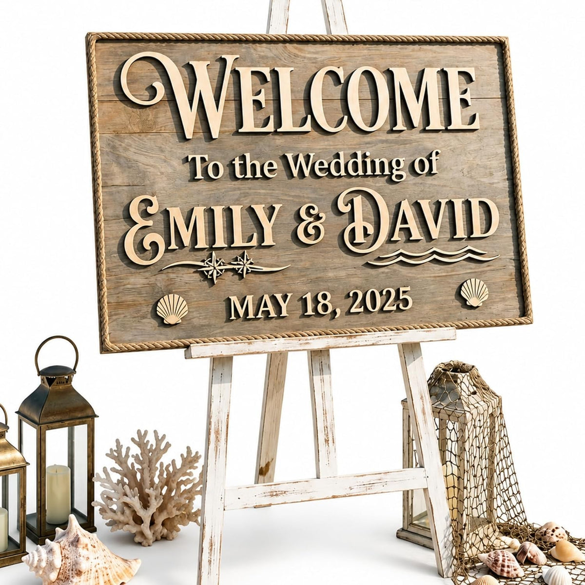 Cape Cod Nautical Wedding Welcome Sign