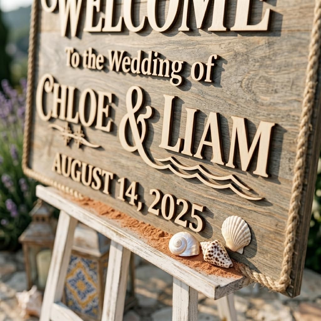 Cape Cod Nautical Wedding Welcome Sign