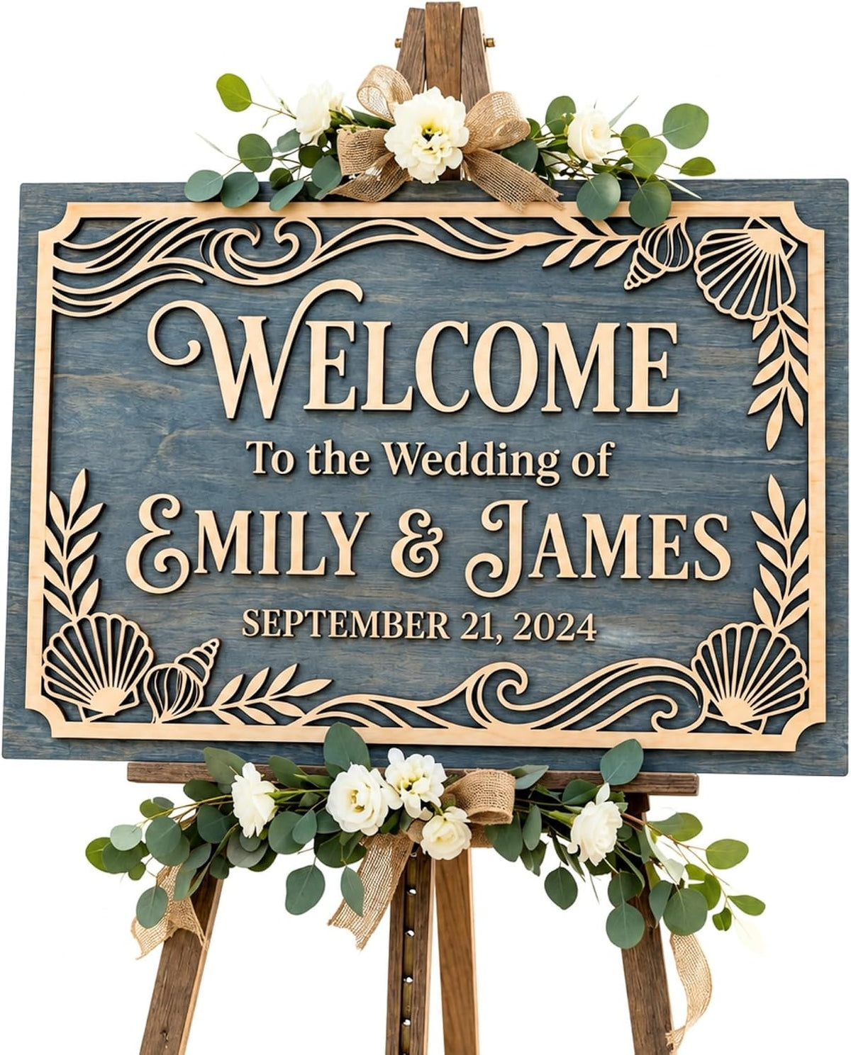 Coastal Breeze Wedding Welcome Sign