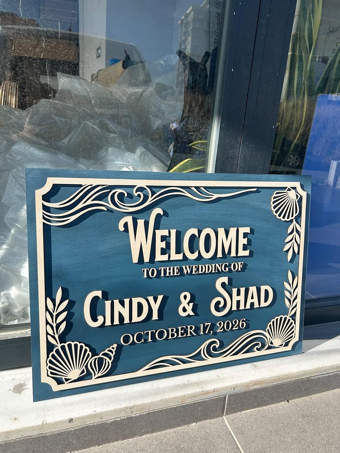 Coastal Breeze Wedding Welcome Sign