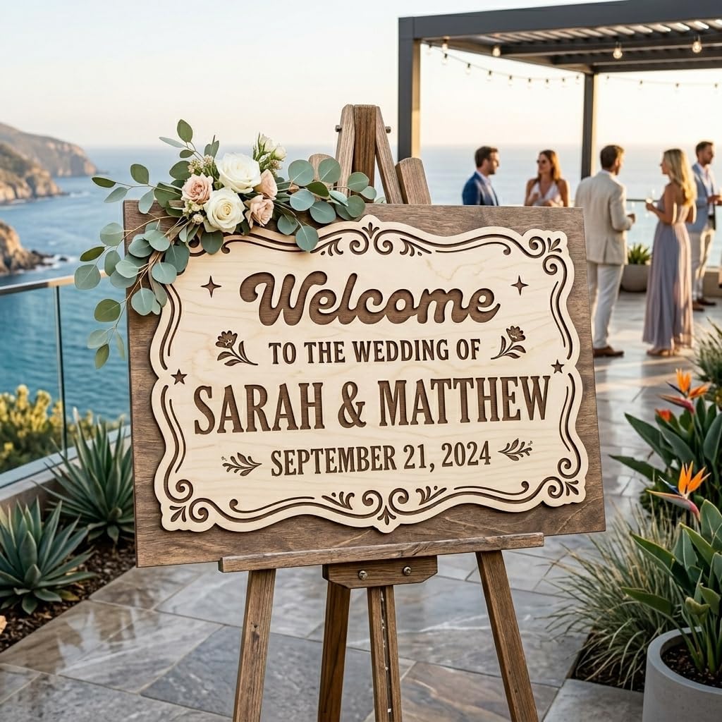 Country Garden Wedding Welcome Sign