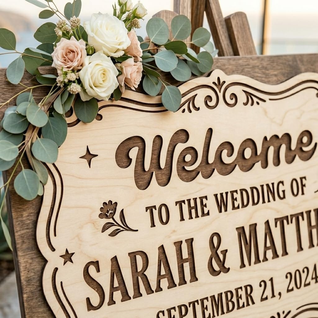 Country Garden Wedding Welcome Sign