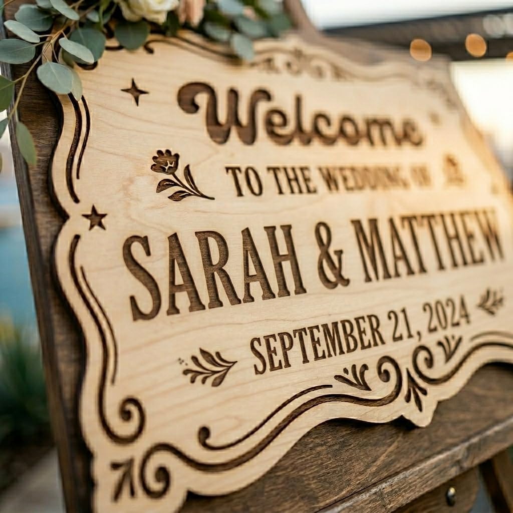 Country Garden Wedding Welcome Sign