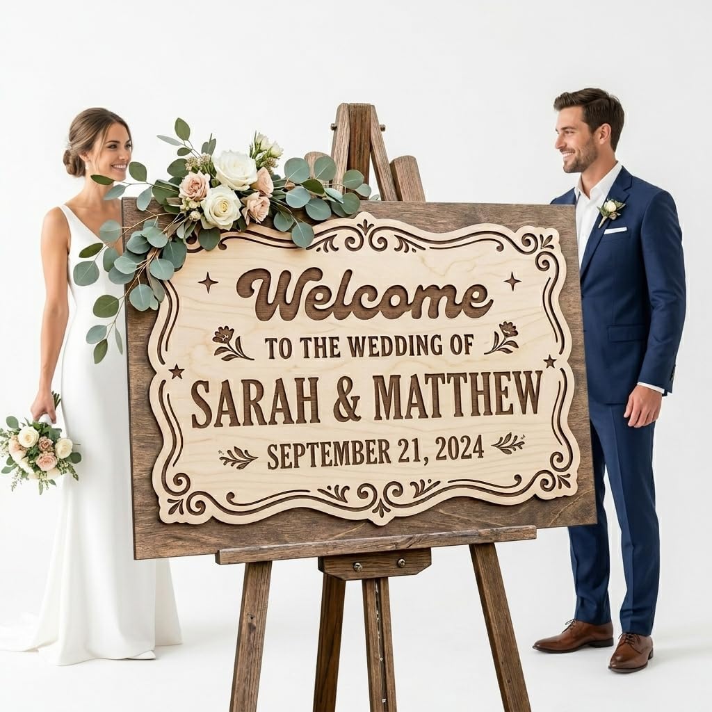 Country Garden Wedding Welcome Sign