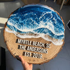 Ocean Wave Family Name Sign