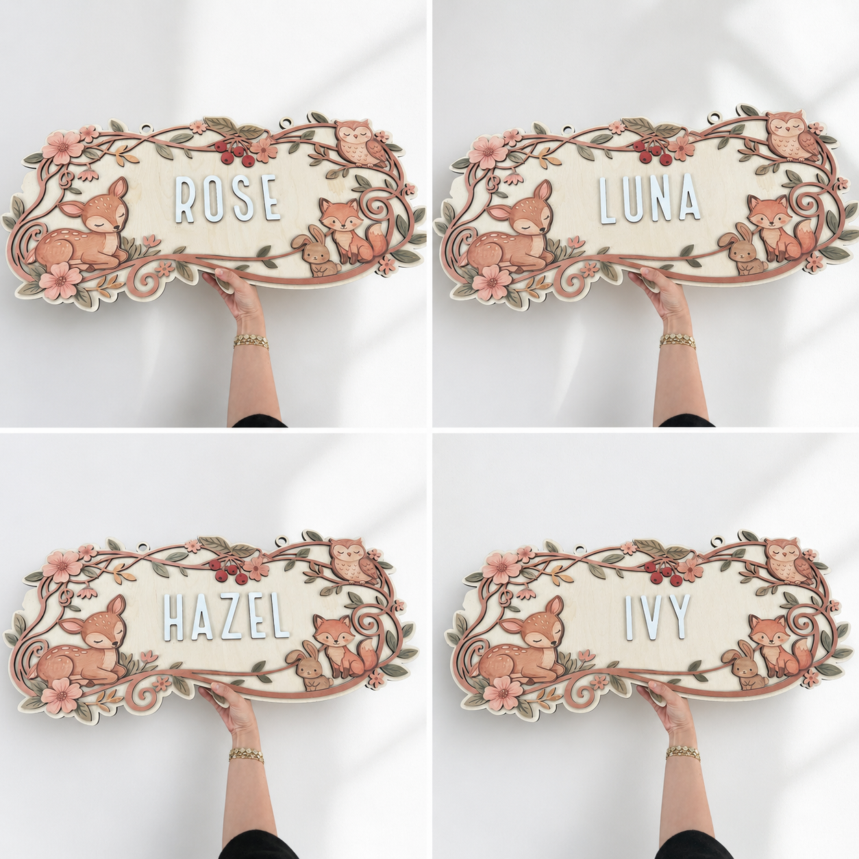 Woodland Nursery Name Sign