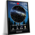 Star Map Glass Art - Custom Date & Location, Anniversary Gift