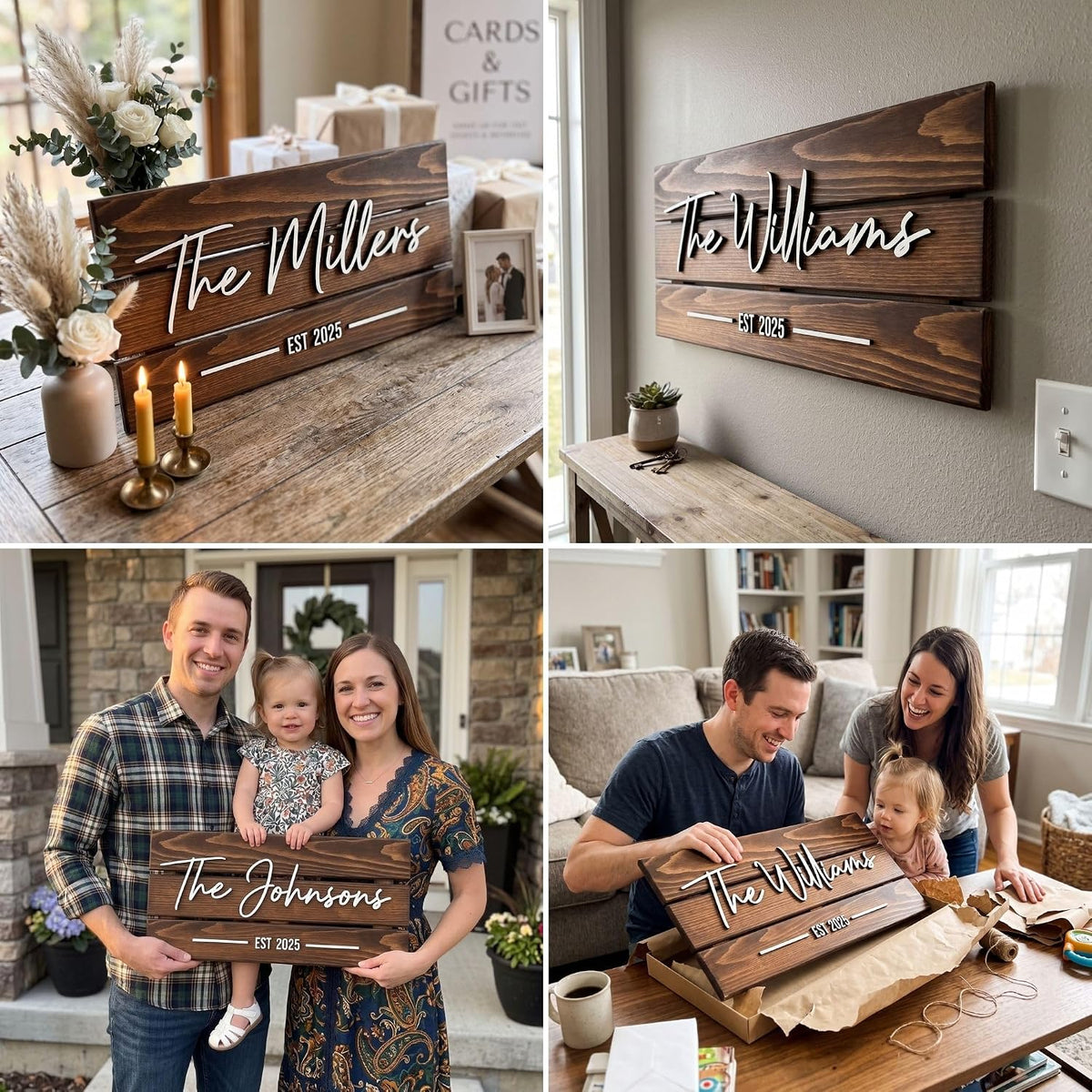 Established Family Name Sign, personalized design, view 2
