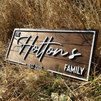 Personalized deco family sign – modern wedding anniversary gift