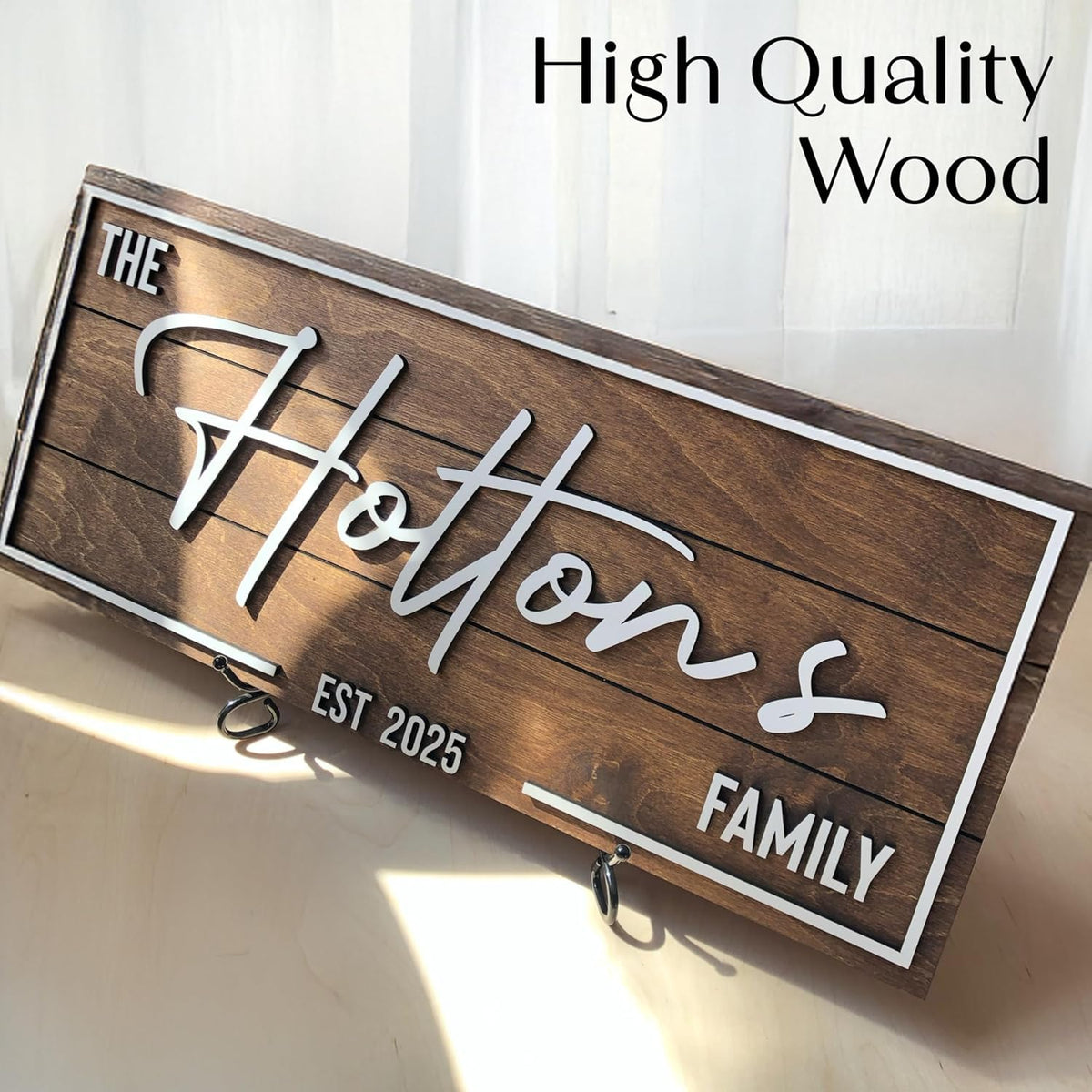 Gatsby style wood name sign – personalized home decor
