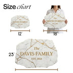 Handmade gold marble name sign in solid wood ready to hang