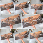 Family name mountain sign – housewarming gift for new homeowners