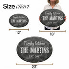 Handmade slate texture name sign in solid wood ready to hang