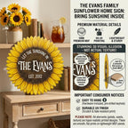 Sunflower welcome sign as a personalized housewarming gift
