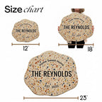 Handmade terrazzo speckled name sign in solid wood ready to hang