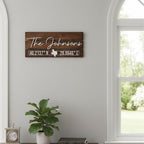 Wood coordinates sign – gift for new home or wedding venue memory