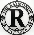 Personalized metal monogram family sign – grand statement design wall art
