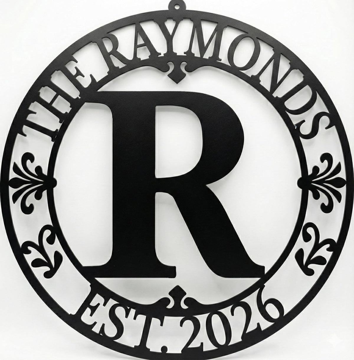 Personalized metal monogram family sign – grand statement design wall art
