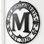 Custom metal monogram – oversized family name wall art