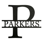 Minimalist metal name sign – clean custom monogram wall art