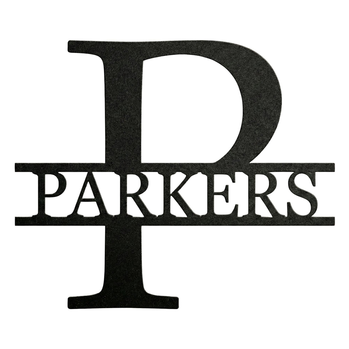 Minimalist metal name sign – clean custom monogram wall art