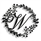 Couples monogram steel sign – personalized names and date