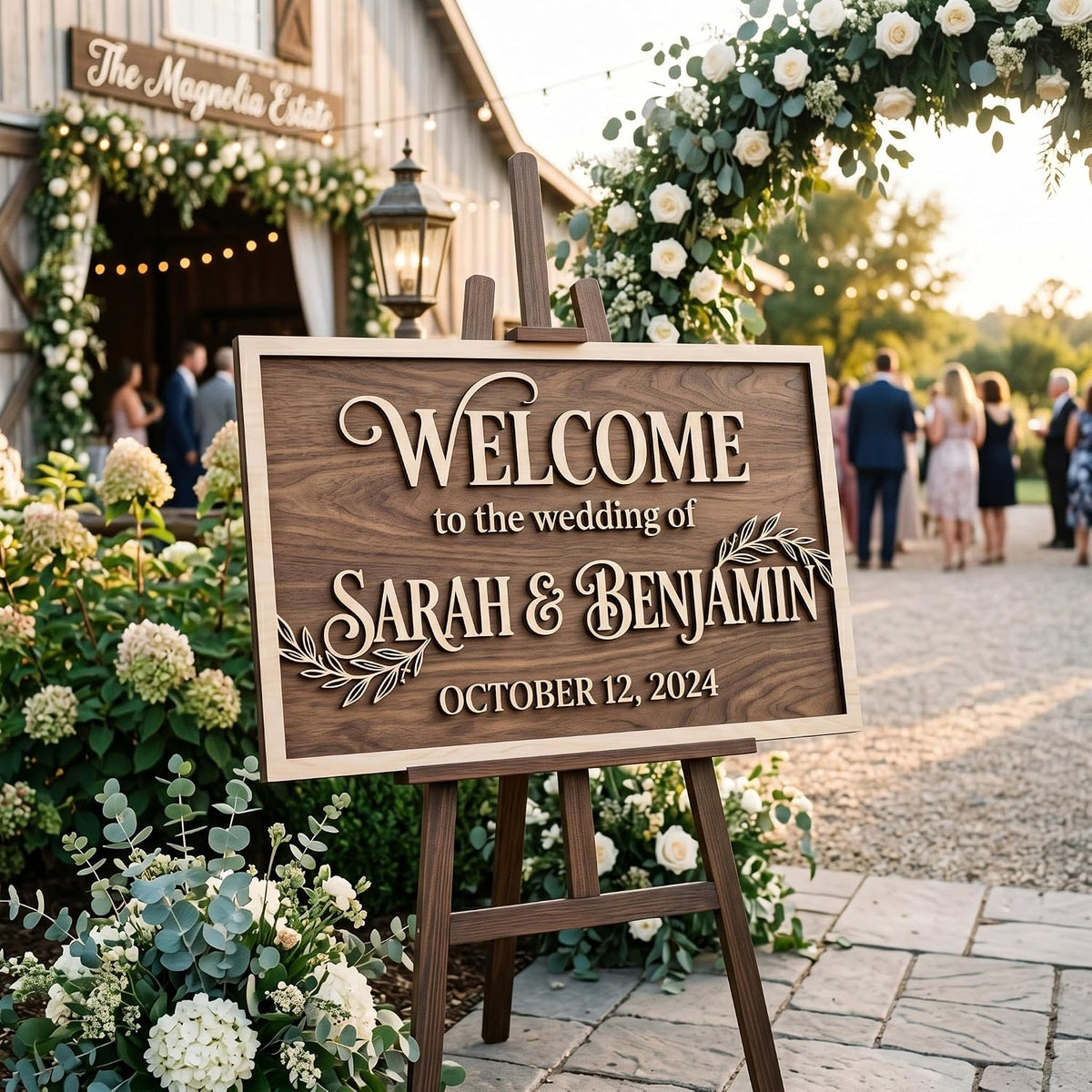 Modern Farmhouse Wedding Welcome Sign