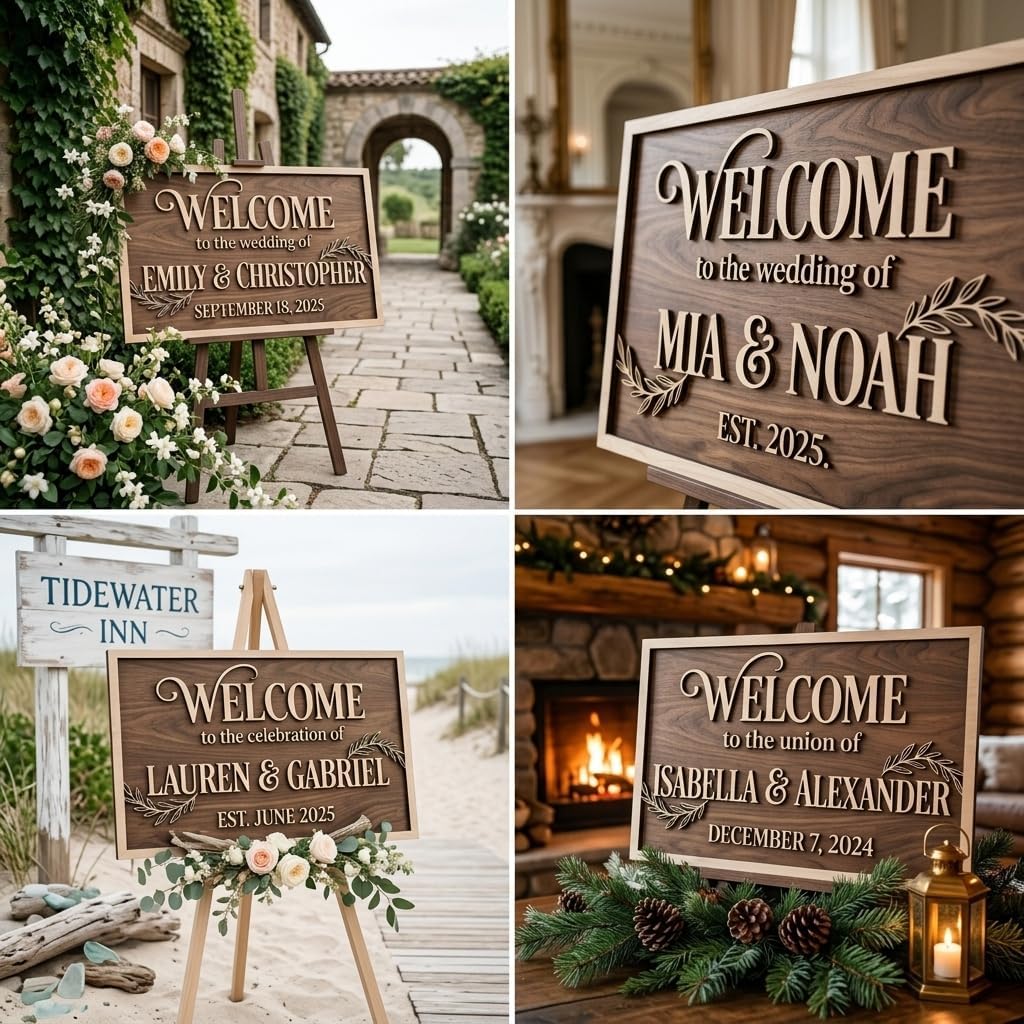 Modern Farmhouse Wedding Welcome Sign