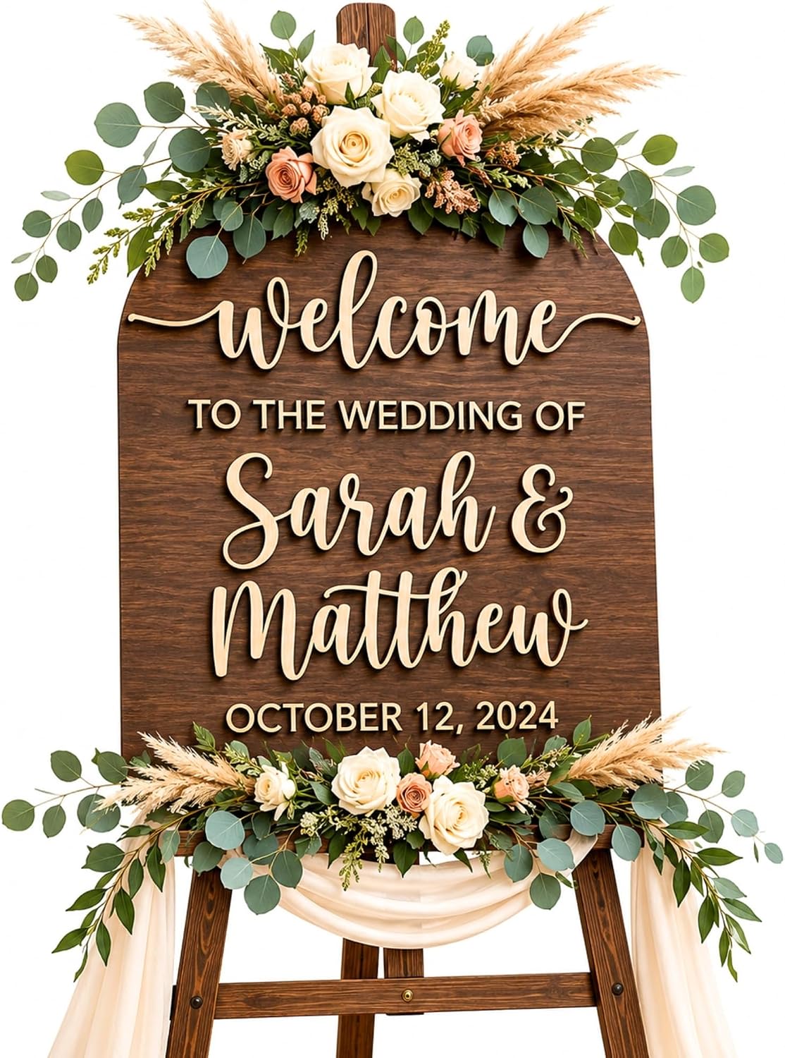 Modern Minimalist Arch Wedding Welcome Sign