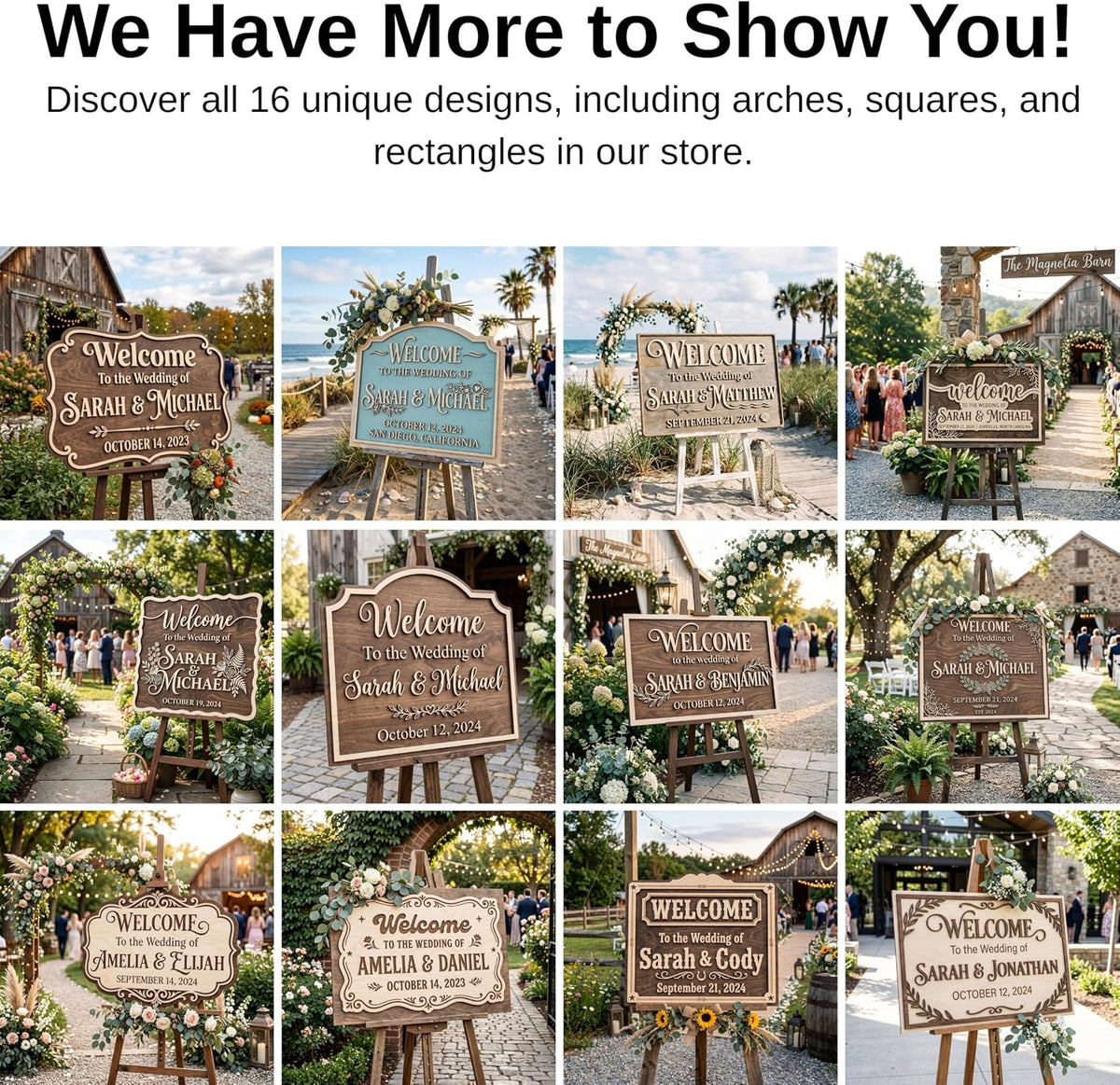 Modern Minimalist Arch Wedding Welcome Sign