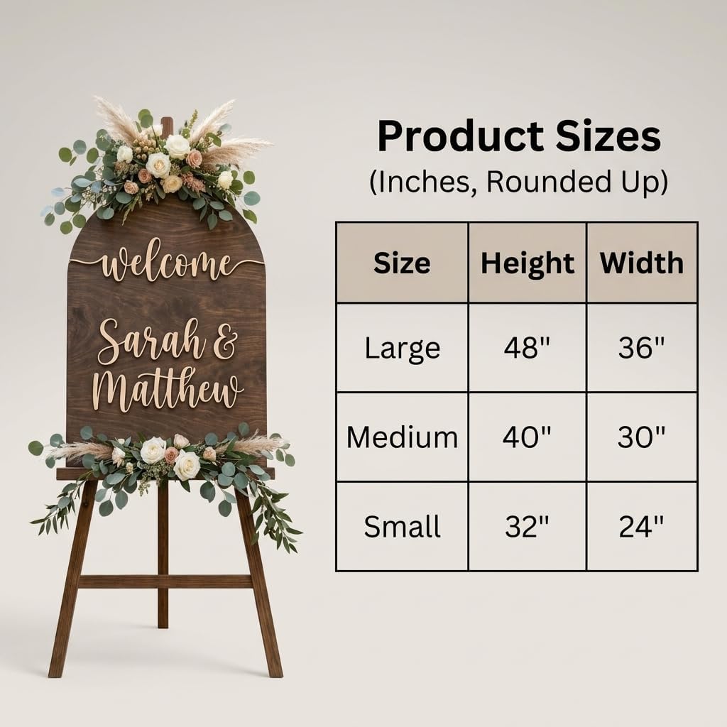 Modern Minimalist Arch Wedding Welcome Sign