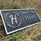 Custom monogram wall art – personalized gift for the couple
