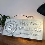 Personalized last name monogram – wedding and anniversary keepsake
