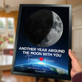 Moon Phase Glass Art - Personalized Anniversary Gift