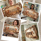 3D wood nursery name sign – handmade baby room decoration
