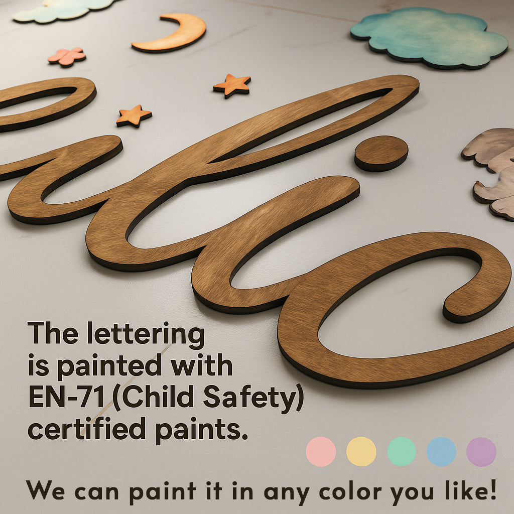 Nursery Name Sign - Custom 3D Wood Circus, Baby Shower