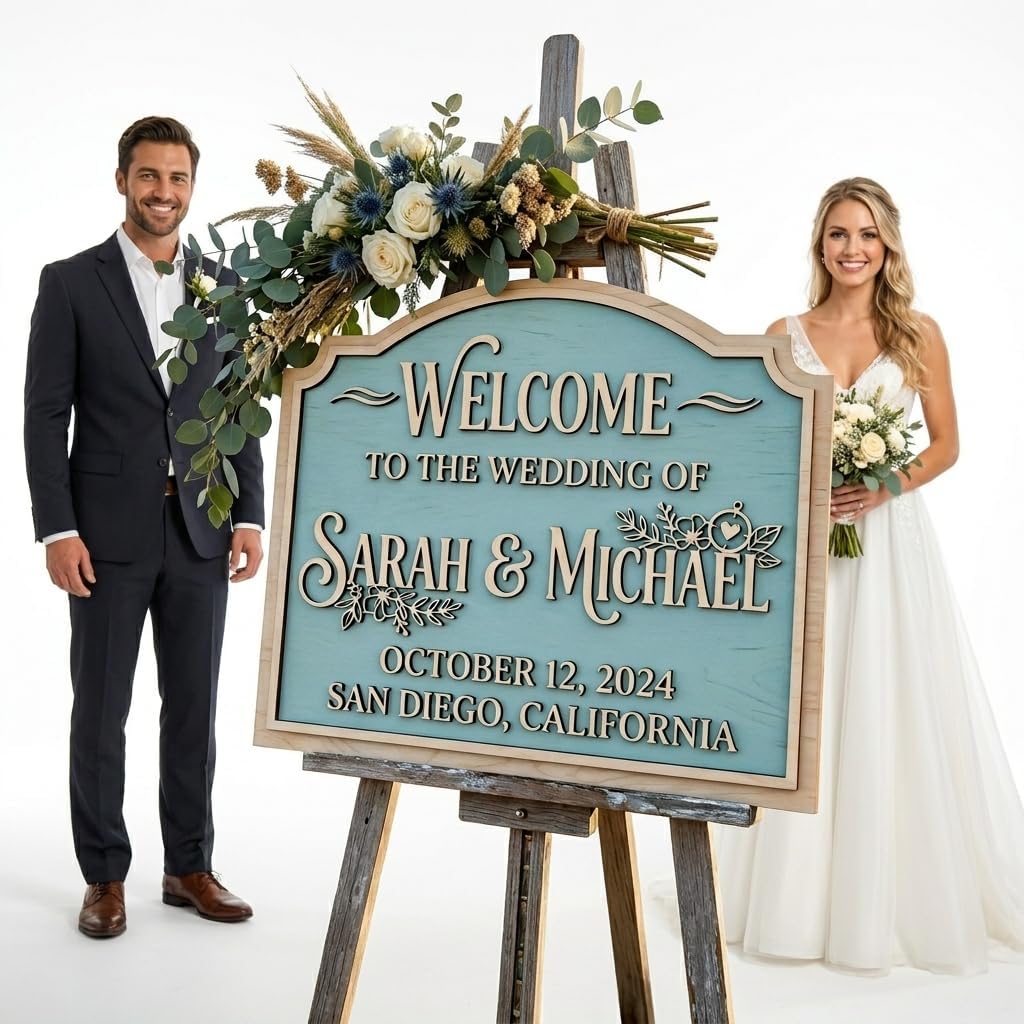 Oceanfront Arch Wedding Welcome Sign