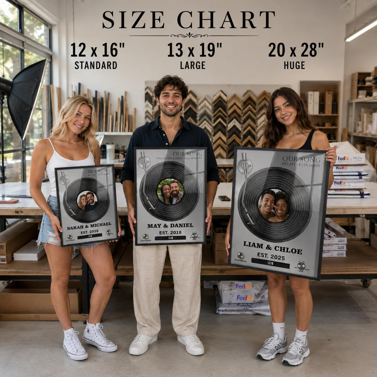 Custom our song wall art as gift for couples