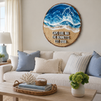 Ocean Wave Family Name Sign