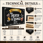Personalized movie room canvas – custom name home cinema decor