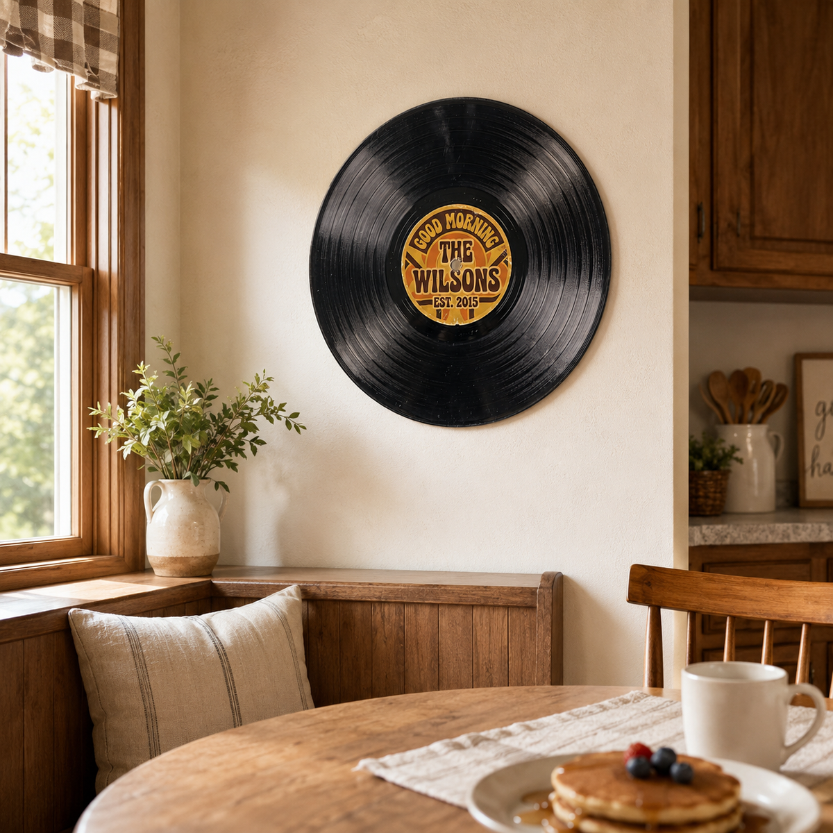 Vinyl Record Family Name Sign