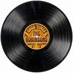Vinyl Record Family Name Sign