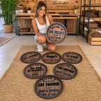 Whiskey Barrel Family Name Sign