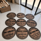 Whiskey Barrel Family Name Sign