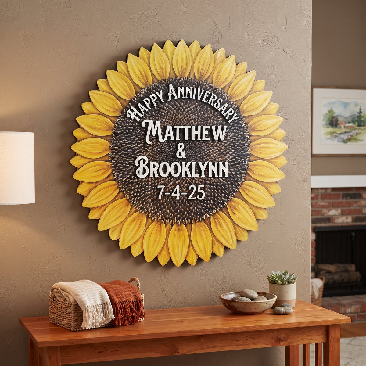 Sunflower Family Name Sign