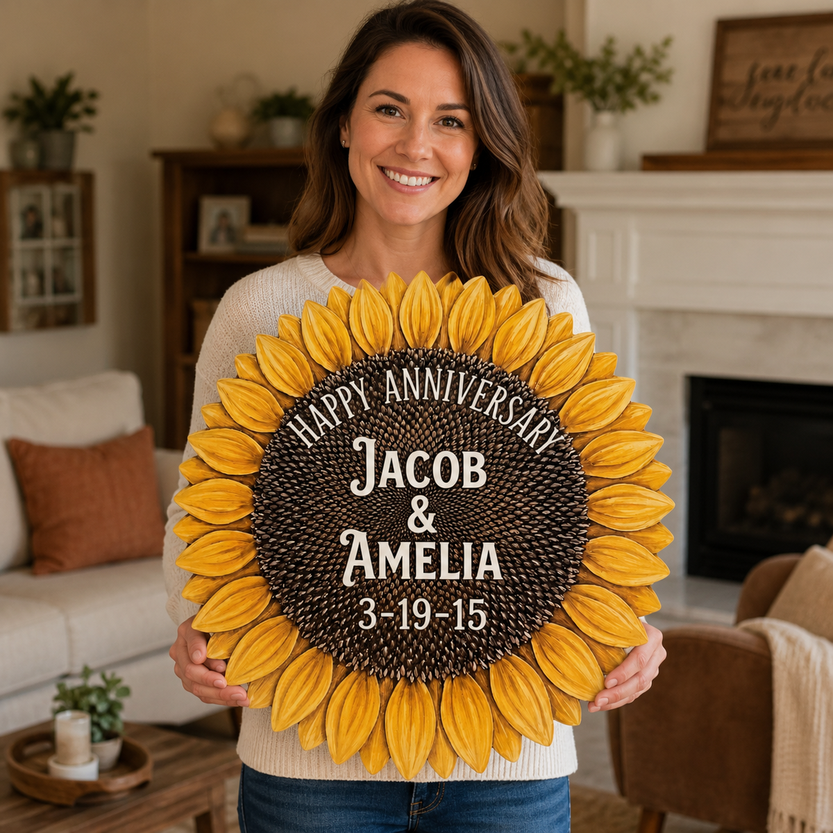 Sunflower Family Name Sign