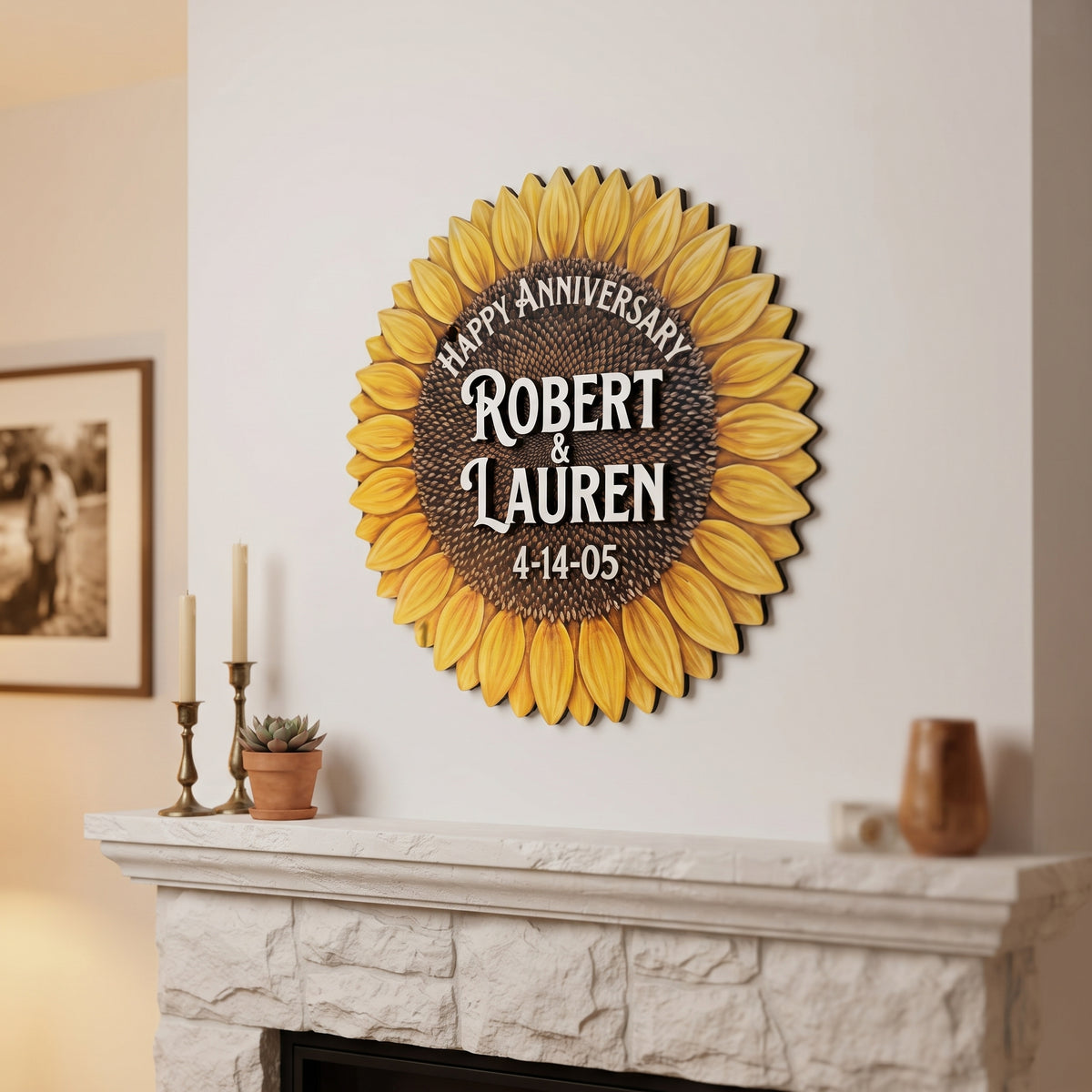 Sunflower Family Name Sign