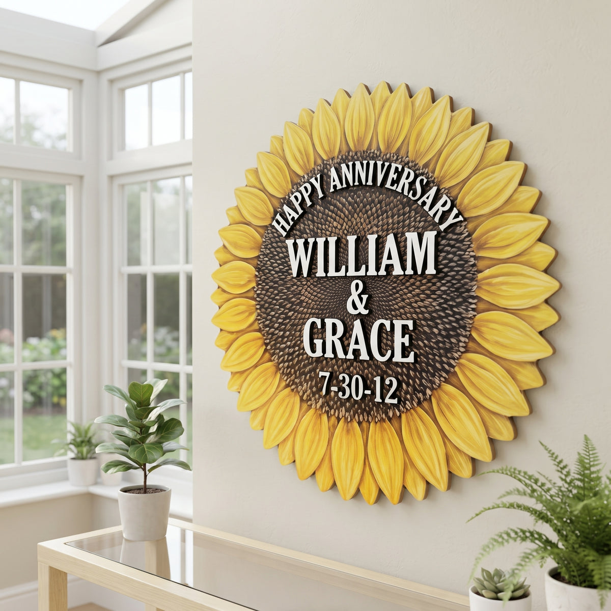 Sunflower Family Name Sign